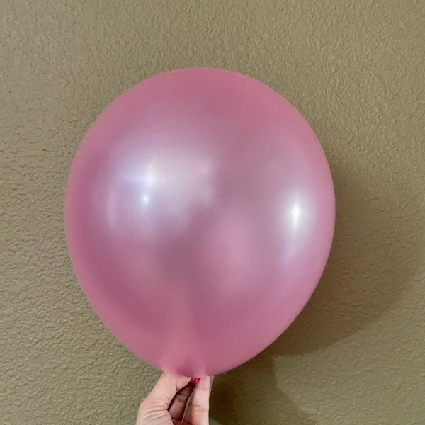 100 Pearl Pink 5" or 11" Latex Balloons, Pearl Pink, Rose Pink Latex Balloons, Light Pink, Pearl Pink Latex 11"