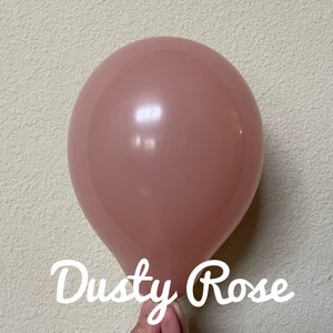 Misty Rose/Dusty Rose Latex Balloon 5&quot;, 11&quot;, Mauve Rose Balloons, Gemar Italy Dusty Rose Bridal Shower, Rustic Wedding, Country Wedding