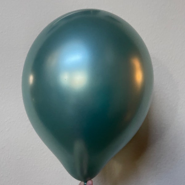 Chrome Pistachio 11 ", Chrome Mint Green Latex Balloons, Metallic Pistachio Green Balloons