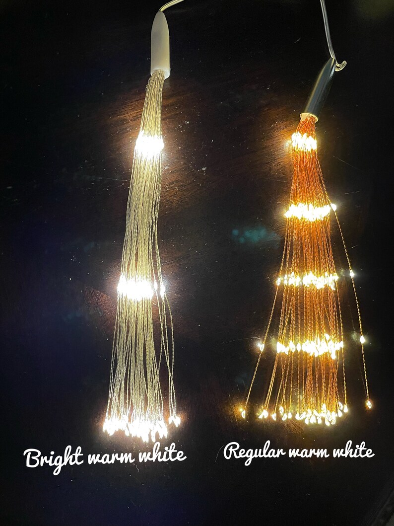 LED Starburst Fairy Lights Remote Controlhanging Copper Etsy