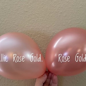 Rose Gold, Metallic Rose Gold 5&quot;, 9&quot;, 11&quot;, 17-18&quot;, 24 Inch Giant Big Round Balloons, Rose Gold Latex, Metallic Rose Gold 24&quot; latex balloons