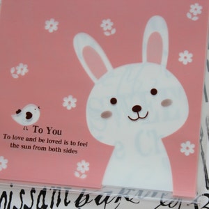 Bear, Bunny Translucent Easter Kawaii Cookie Bag/Self Adhesive Favor/Cookie/Treat/Poly Bags | Easter,Birthday, Wedding, Baby Shower, Gift image 6