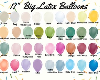 17"-19" Big Biodegradable Balloons, Over 40+ colors, Biodegradable latex balloons, 17" Giant Latex Balloons | Baby Showers, Birthdays