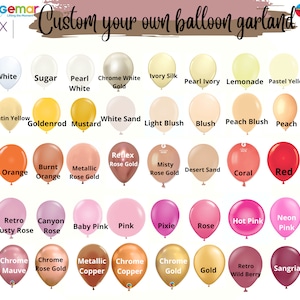 Custom Balloon Garland, 100+ colors DIY Balloon Arch, Biodegradable Balloon Backdrop, Qualatex, Tuftex, Sempertex, Kalisan