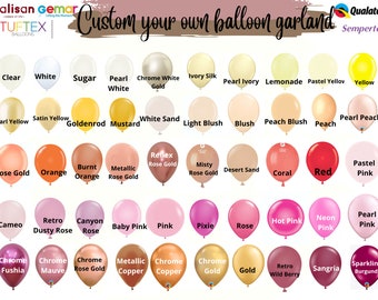 Custom Balloon Garland, 100+ colors DIY Balloon Arch, Biodegradable Balloon Backdrop, Qualatex, Tuftex, Sempertex, Kalisan