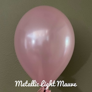 Metallic Light Mauve Latex Balloon 11&quot;, Metallic Rusty Rose Balloons, Dusty Rose Bridal Shower, Rustic Wedding, Country Wedding
