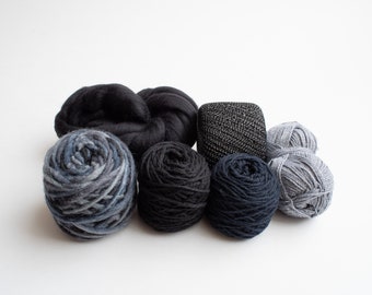 Midnight Fiber Pack- Frame Loom and Tapestry Weaving Yarn Pack