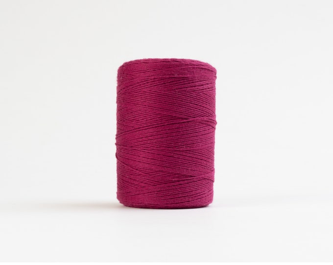 Raspberry Cotton Warp Thread for Weaving