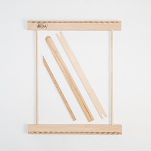 14 Frame Loom Weaving Kit / Everything you need to make your own woven wall hanging / Gray image 3