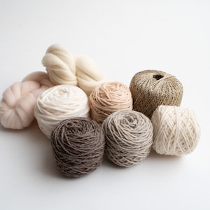 Blush/Ivory/Gold Fiber Pack Frame Loom and Tapestry Weaving Yarn Pack image 1