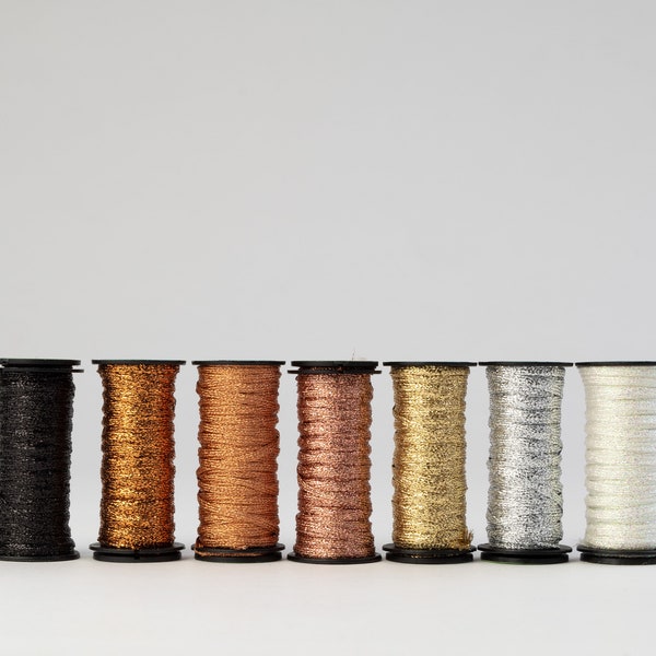 Metallic 1/8" Ribbon | Pearl White, Silver, Gold, Rose Gold, Copper, Black