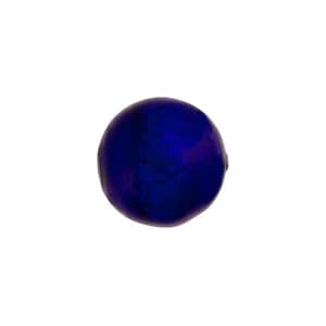 Cobalt Blue Round 12mm Encasing .925 Sterling Silver Murano Glass Bead, Venetian Bead
