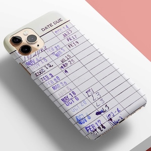 Library Card Bookish Phone Case for iPhone 17, 16 Pro Max, 16e, 15 Plus, 14 Pro, 13 Mini, 12, 11 - MagSafe, Samsung & Pixel Models