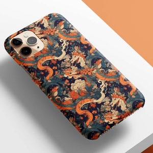 Dragon Floral Phone Case – Mythical and Elegant Design for iPhone, Samsung & Pixel