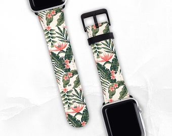 Cinturino in similpelle tropicale per Apple Watch - Misure 38 mm 40 mm 42 mm 44 mm - Cinturino per Apple Watch Serie 3 4 5 6 7 8 SE