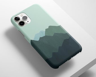 Teal Mountain  Case For iPhone 15, 14 Pro, 13 Pro, 12, 11, Phone Case for Samsung S23, S22, S21, Cell Phone Case for Pixel 7, 6, 5