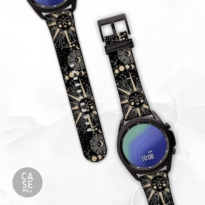 Samsung Galaxy G3 Watch Strap Mystic Floral Print Paper Leather Watch Band Galaxy 3 41mm Watch Strap G3 45mm Watch Band Faux Leather Etsy Israel