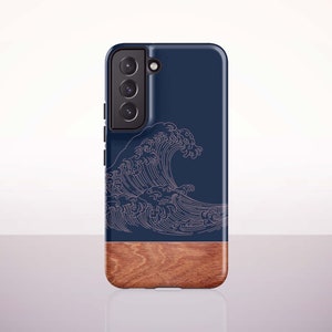 Japanese Wave Phone Case for Samsung Galaxy S24, Galaxy S23 Ultra, S21 FE, S22 Plus, S10, S10 Plus, S9, S9 Plus, Galaxy S20