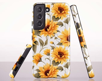 Sunflower Floral Phone Case for Samsung Galaxy S26, S25, S24 Plus, S23 Ultra, S21 FE, S20 - A73, A57, A37, A26, A17