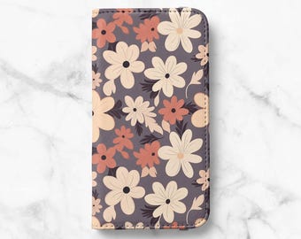 Dusk Floral Wallet Phone Case for Samsung Galaxy S26, S25, S24 Ultra, S23 Plus, S22, S21, S20 - Faux Leather Folio Flip Cover