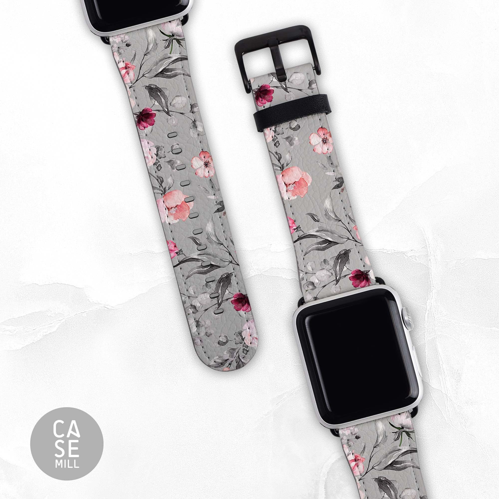 Grey Floral Band for Apple Watch Series 