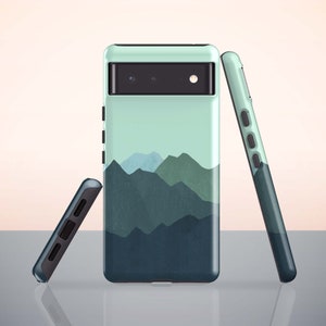 Teal Mountain Phone Case for Google Pixel 7, Pixel 6 Pro, Pixel 6, Pixel 5, Pixel 4a, Pixel 4, Pixel 4 xl, Pixel 3a, Pixel 3