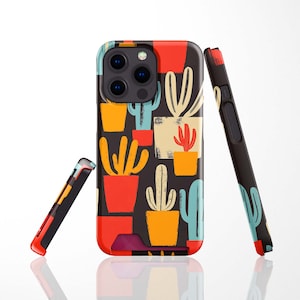 Cactus Vibes-kaarthoesje voor iPhone 15 Pro, 14 Plus, 13 Mini, 13 Pro Max kaartsleuf hoesje voor Samsung S22 Plus, S22 Ultra, S21 kaarthouder