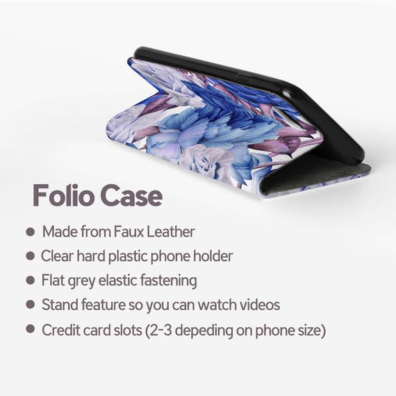 Custodia a portafoglio personalizzata con motivo astratto artistico botanico tropicale estivo per iPhone 17 16 16e 15 14 13 12 Pro Max Samsung S25 S23 - Italia