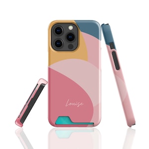 Étui mince pour iPhone 13, 13 Mini, 13 Pro Max / Étui pour Samsung S22, S22 Plus, S22 Ultra, S21 avec fente pour carte / Étui personnalisé avec porte-cartes