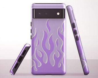 Y2K Purple Flame Phone Case for Google Pixel 10 Pro XL, 9a, 8 Pro, 8a, 7a, 6 Pro - Samsung & iPhone Models