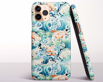 Wave Pattern Phone Case for iPhone 17, 16 Pro Max, 16e, 15 Plus, 14 Pro, 13 Mini, 12, 11 - MagSafe, Samsung & Pixel Models