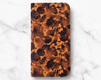 Tortoise Shell Card Wallet Case For Samsung Galaxy S23, S22 Plus, S21, S21 Plus, S21 Ultra, S20, S20 Ultra, S10, S10 Plus, S9 Plus, S8