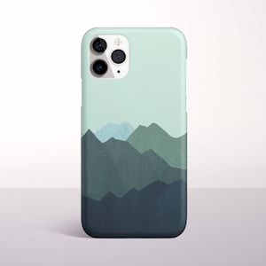 Teal Mountain  Case For iPhone 15, 14 Pro, 13 Pro, 12, 11, Phone Case for Samsung S23, S22, S21, Cell Phone Case for Pixel 7, 6, 5