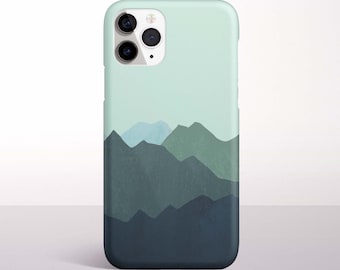 Teal Mountain  Case For iPhone 15, 14 Pro, 13 Pro, 12, 11, Phone Case for Samsung S23, S22, S21, Cell Phone Case for Pixel 7, 6, 5