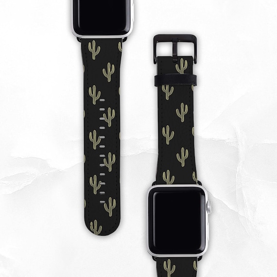 Kaktus Muster Kunstleder Armband fr Apple Watch - Gren 38 mm 40 mm 42 mm  44 mm - Etsy.de