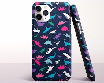 Funda con silueta de dinosaurio para iPhone 17, 16 Pro Max, 16e, 15 Plus, 14 Pro, 13 Mini, 12, 11 (MagSafe, Samsung y Pixel)