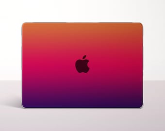 Funda transparente con degradado Sunset Glow para MacBook Pro de 14 pulgadas (M4), Air de 13 pulgadas (M3) y Pro de 16 pulgadas (M2) - Cubierta protectora transparente