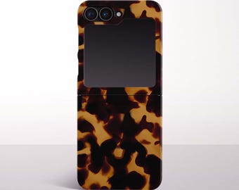 Schildpatt Print Handyhülle für Samsung Galaxy Z Flip 7, 6/7 FE, 5, 4, 3 Modelle