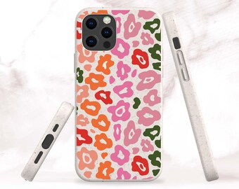Biodegradable Colorful Leopard Pattern Phone Case for iPhone 18 Pro, 17, Air, 16 Pro Max, 15 Plus, 14 Pro, 13 - Samsung S25, S24 Ultra, S23