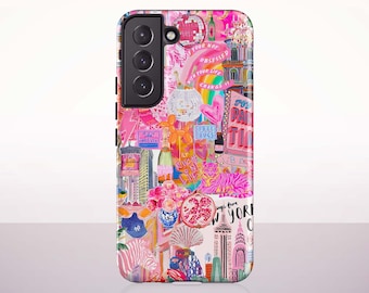 Pink Collage Phone Case | For Galaxy S24, Galaxy S23 Ultra, Galaxy S23, Galaxy S22, Galaxy S21, S20, S10