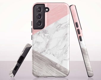 Marble Geometric Phone Case for Samsung Galaxy S26, S25, S24 Plus, S23 Ultra, S21 FE, S20 - A73, A57, A37, A26, A17