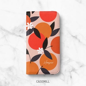 Custodia a portafoglio personalizzata per iPhone 14+, 13 Pro, 12 Pro, 11, SE, custodia Folio personalizzata per Samsung Galaxy S22, S21 Plus, S21 Ultra, S20, S10