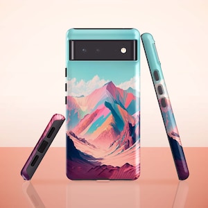 Pastel Mountain Phone Case for Google Pixel 7, Pixel 6 Pro, Pixel 6, Pixel 5, Pixel 4a, Pixel 4, Pixel 4 xl, Pixel 3a, Pixel 3