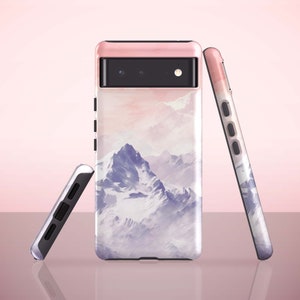 Soft Pastel Mountain Phone Case for Google Pixel 7, Pixel 6 Pro, Pixel 6, Pixel 5, Pixel 4a, Pixel 4, Pixel 4 xl, Pixel 3a, Pixel 3