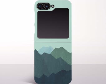 Green Mountain Phone Case for Samsung Galaxy Z Flip 7, 6/7 FE, 5, 4, 3 Models