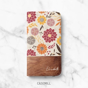 Funda tipo billetera personalizada para Samsung Galaxy S21, S21 Plus, S21 Ultra, S20, S10, funda tipo libro personalizada para iPhone 13, 13 Pro, 12 Pro, 11, SE