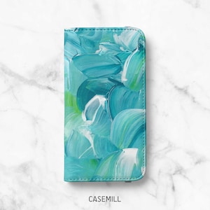 Funda tipo cartera Paint Stokes para iPhone 14, 14 Pro, 14 Plus, 13, 13 Pro Max, 13 Mini, funda tipo libro para iPhone 12, 12 Pro, 11, XR, 8, SE