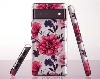 Pink Flower Phone Case for iPhone 17 Pro Max, Samsung Galaxy S26