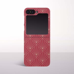 Art Deco Geometric Phone Case for Samsung Galaxy Z Flip 7, 6/7 FE, 5, 4, 3 Models