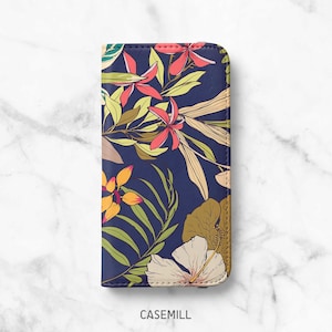 Floral Jungle Wallet Case for iPhone 14, 14 Plus, 14 Pro, 13 Mini, 13 Pro, 12 Pro Max, 12 Pro, 11, 11 Pro Max, SE, XR, XS, 8, 8 Plus